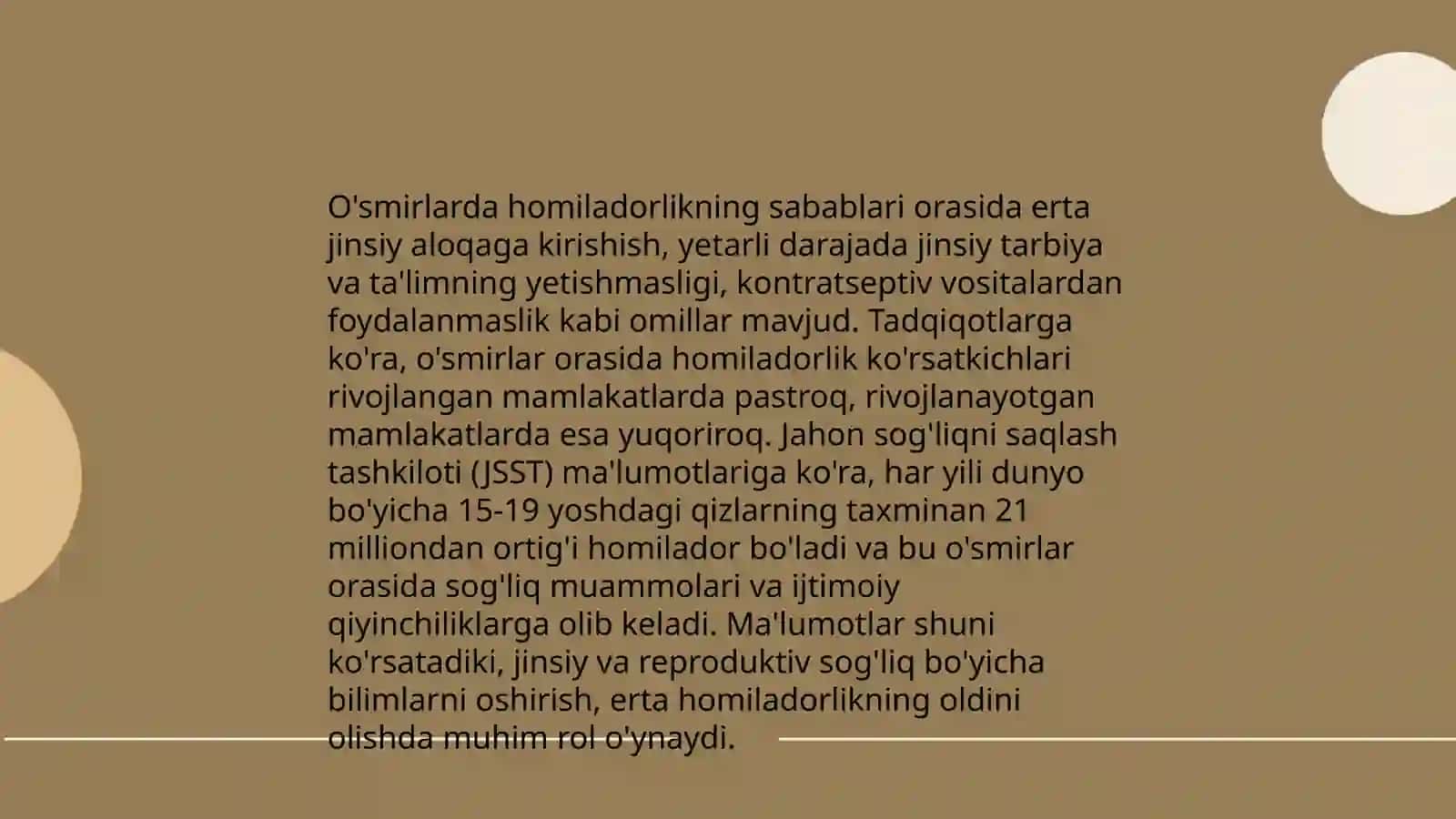 O'smirlarda homiladorlik va tug'ish 3