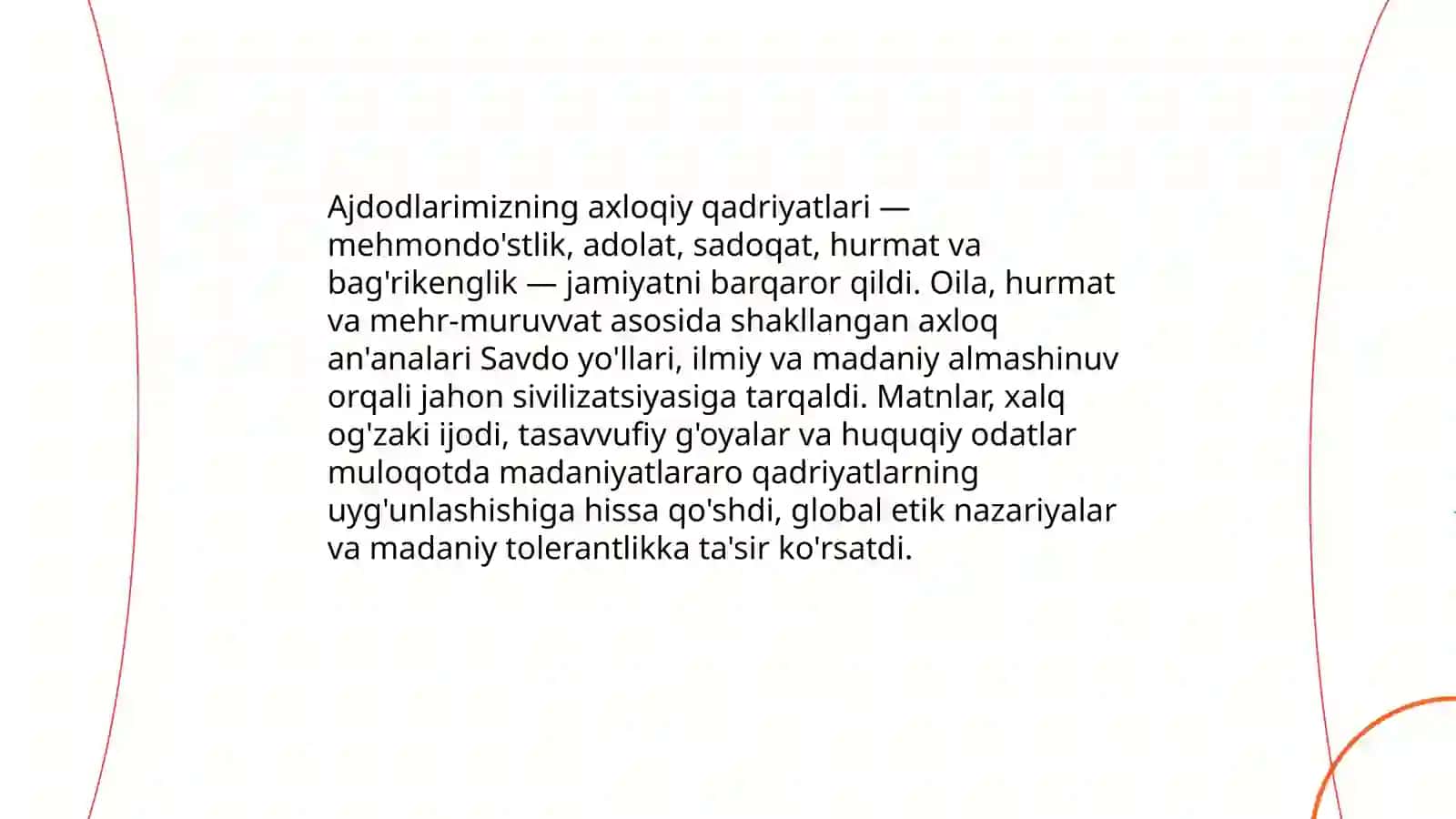 Ajdodlarimizning ma'naviy qadryatlari-jahon svilizatsiyasi asoslaridan biri 3