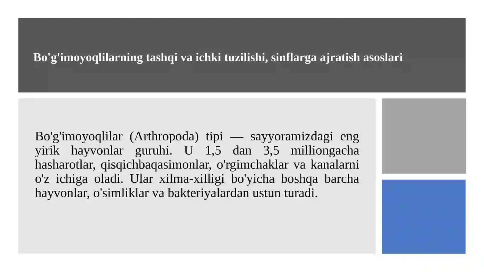 Tibbiy parazitologiya - o'rgimchaksimonlar va hasharotlar 3