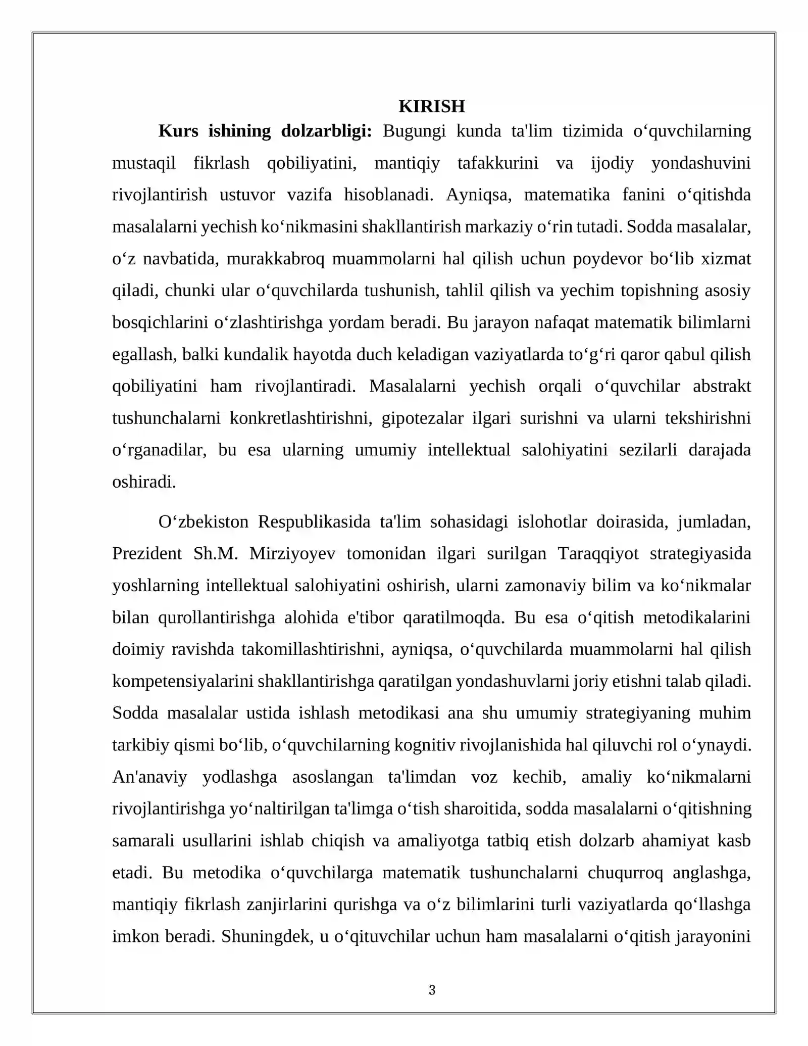 SODDA MASALALAR VA ULAR USTIDA ISHLASH METODIKASI 3