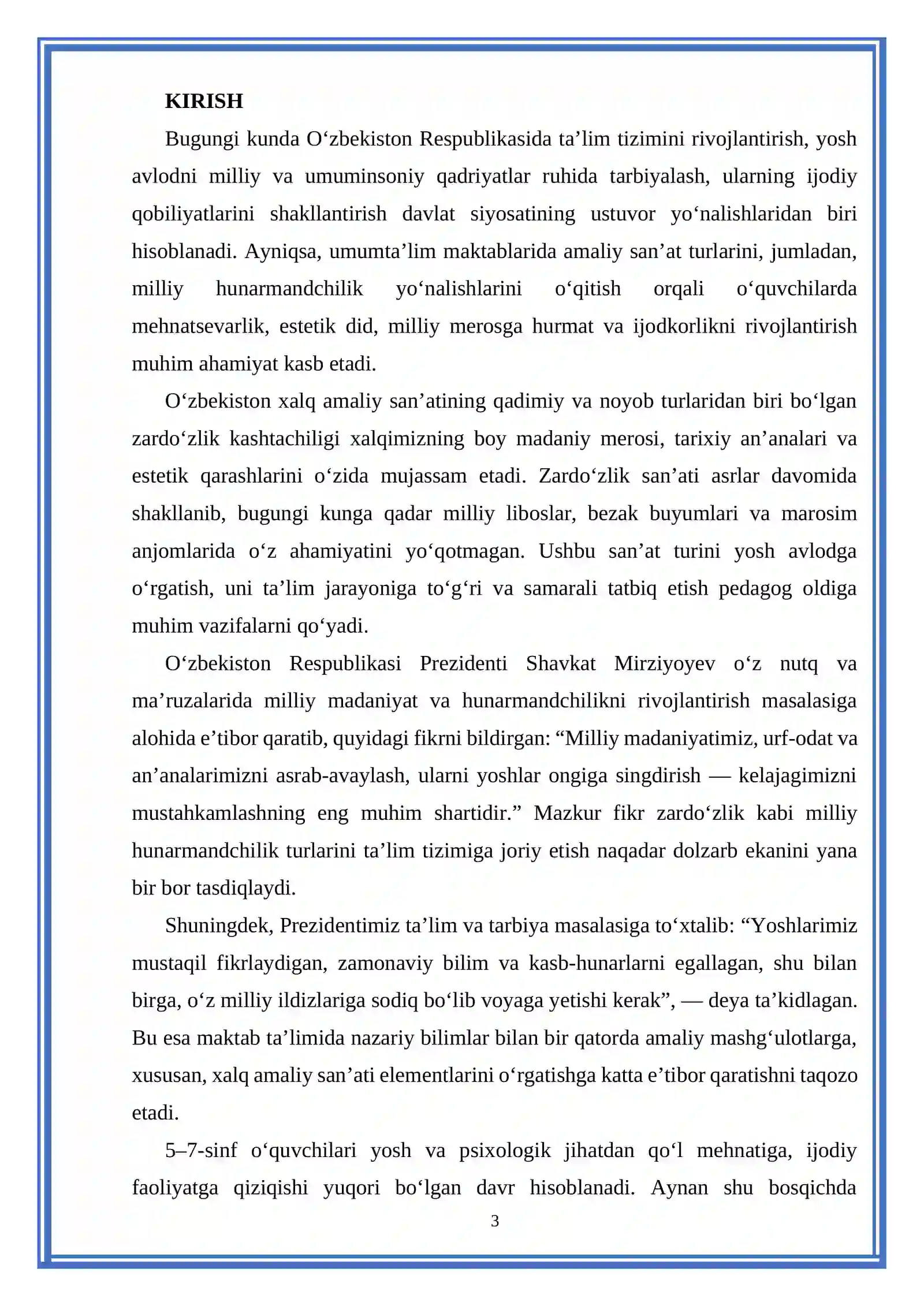 TEXNOLOGIYA FANINI O‘QITISH METODIKASI 3