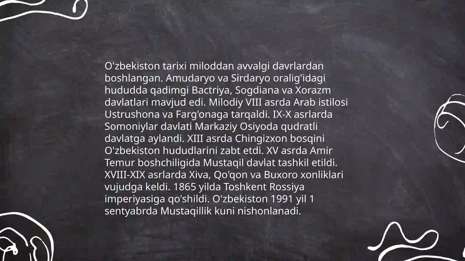 O'zbekiston Tarixi Slaydi 3