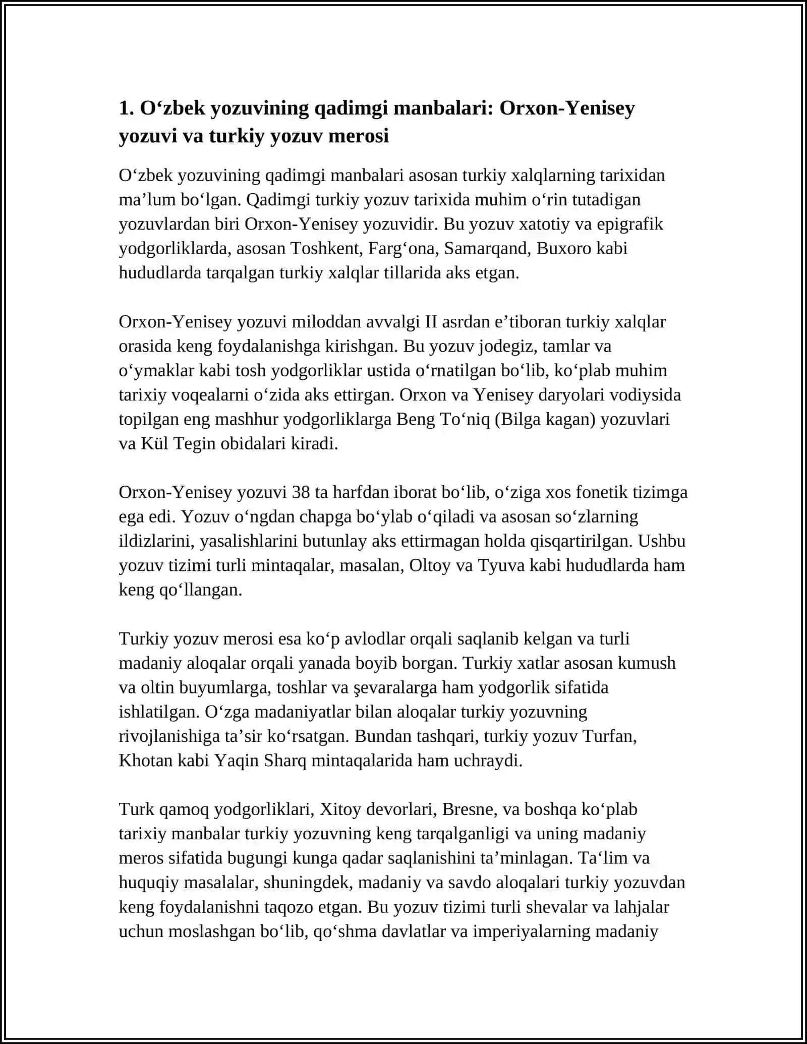 Oʻzbek yozuvlarining qadimgi manbalari 3