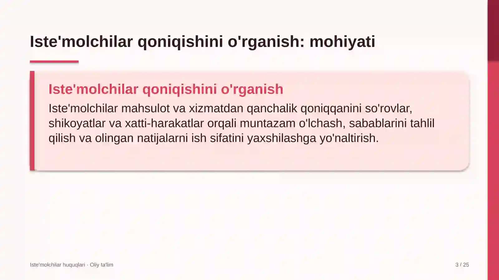 chinni fayans sanoatida iste'molchilar qoniqishini o'rganish 5343 3