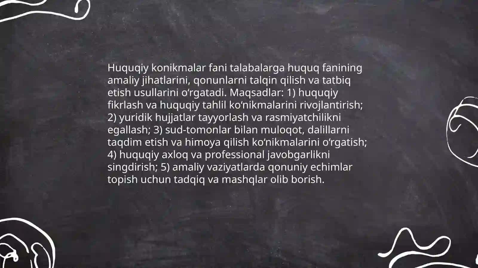 Huquqiy konikmalar faniga kirish 3