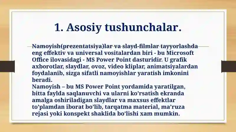MS Power Point 2010 da dinamik tadqimotlar 3
