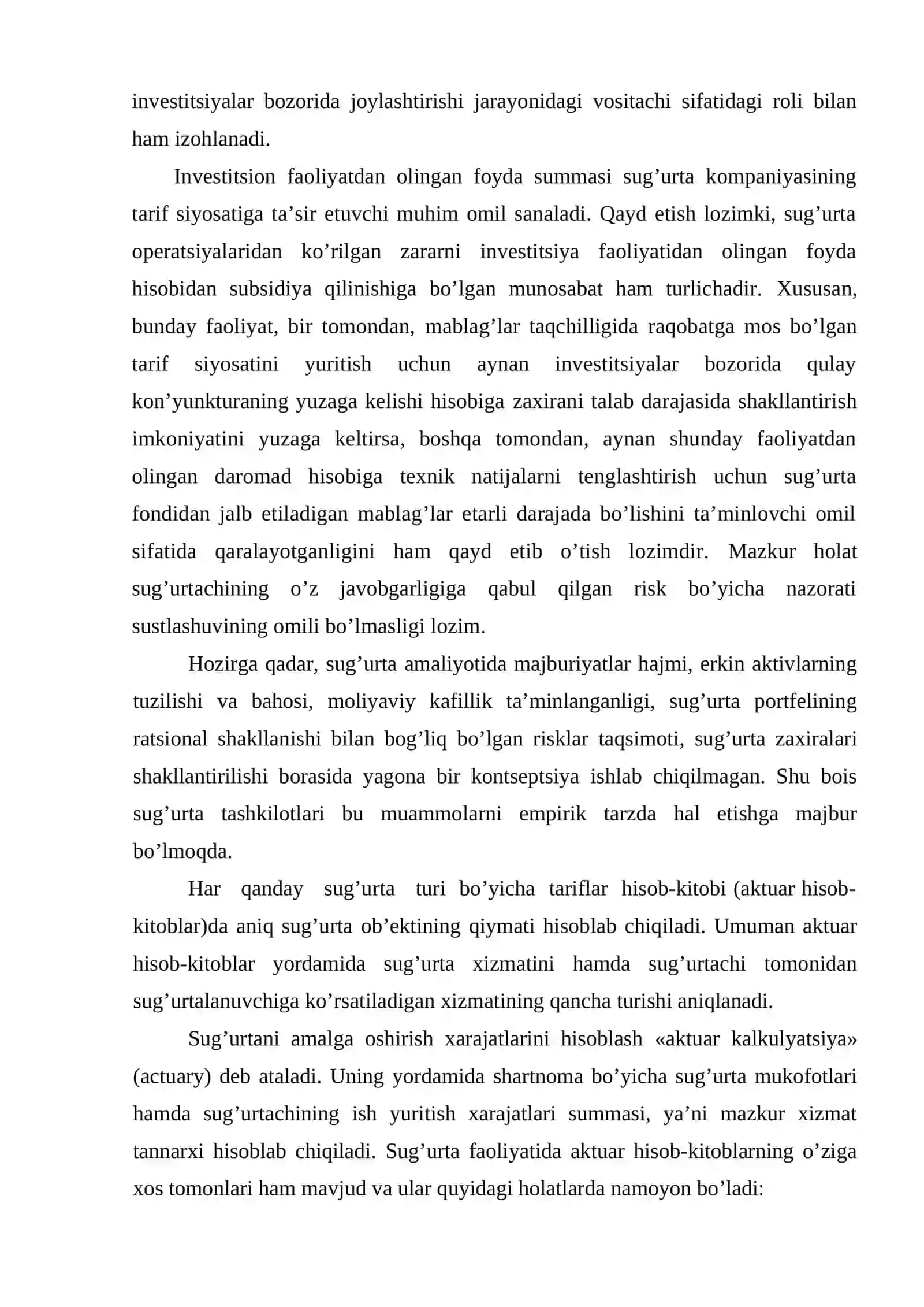Sug’urtada tarif siyosati 3