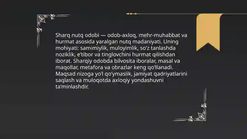 Sharq nutq odobi 3