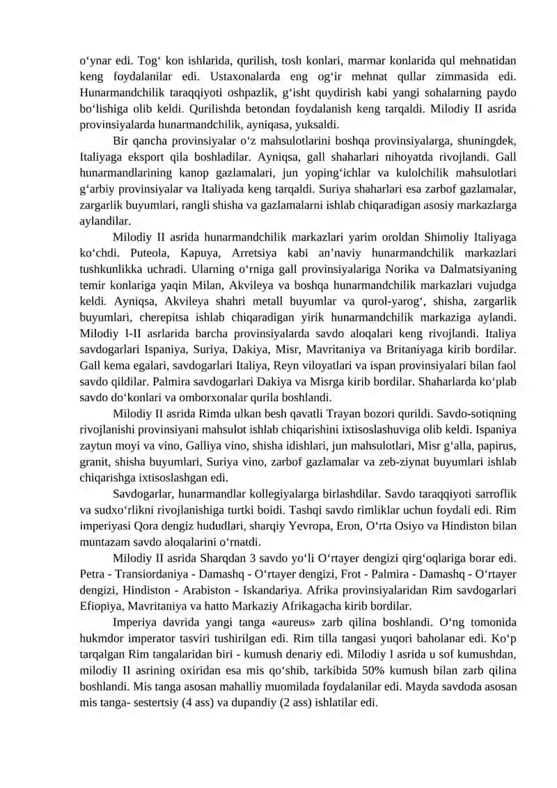 Ma’ruza. Ilk Rim imperiyasi davrida ijtimoiy-iqtisodiy munosabatlar 3