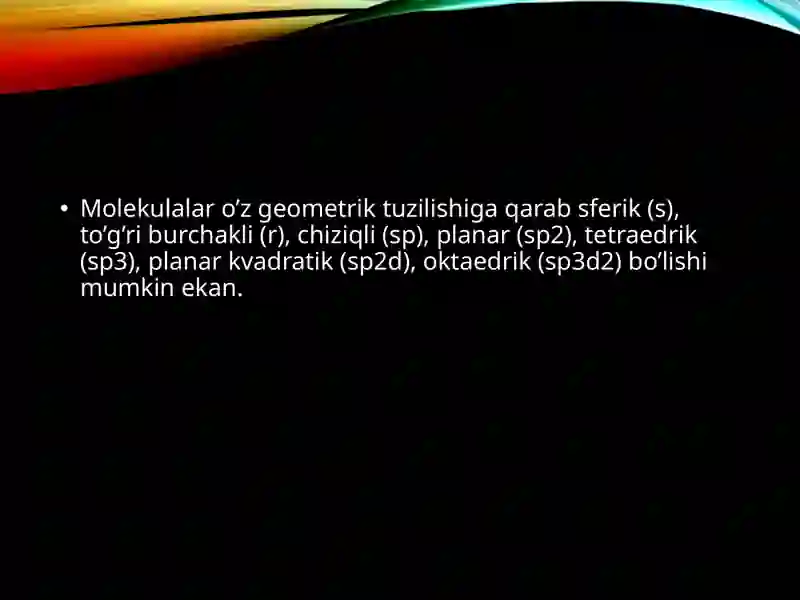 Atomorbitlarninggibridlanishi.Molekulyarorbitallarmetodi 3