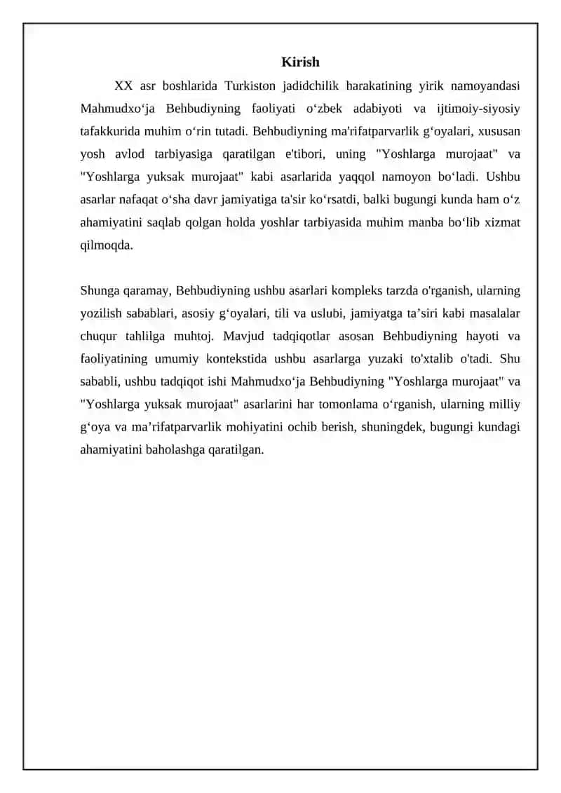 M.Behbudiyning "yoshlarga murojaat" va "Muhtasham yoshlarga murojaat" 3