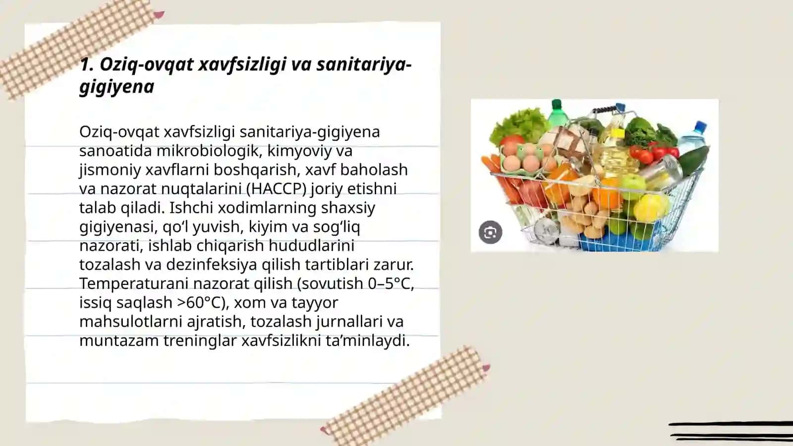 Oziq-ovqat xavfsizligi va sanitariya-gigiyena 3