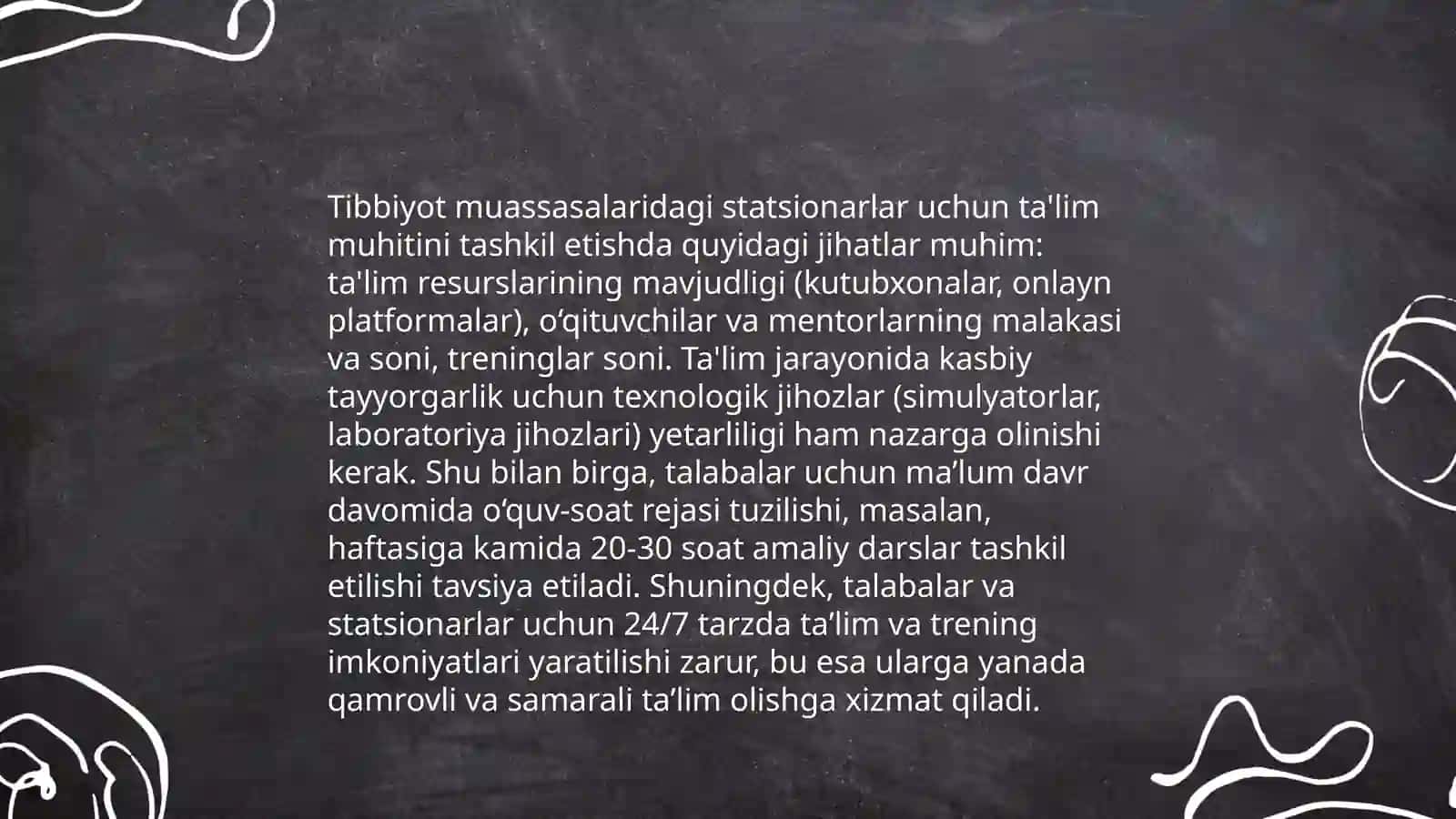 Tibbiyot muassasalari statsionlarida uzoq muddatli davolaniyotgan bolalar uchun ta'lim muhitini yaratish va qo'llab-quvvatlash 3