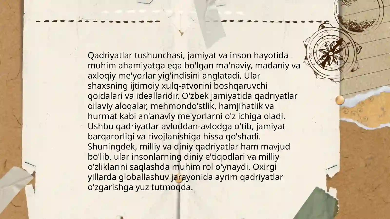 Qadriyatlar tizimi 3