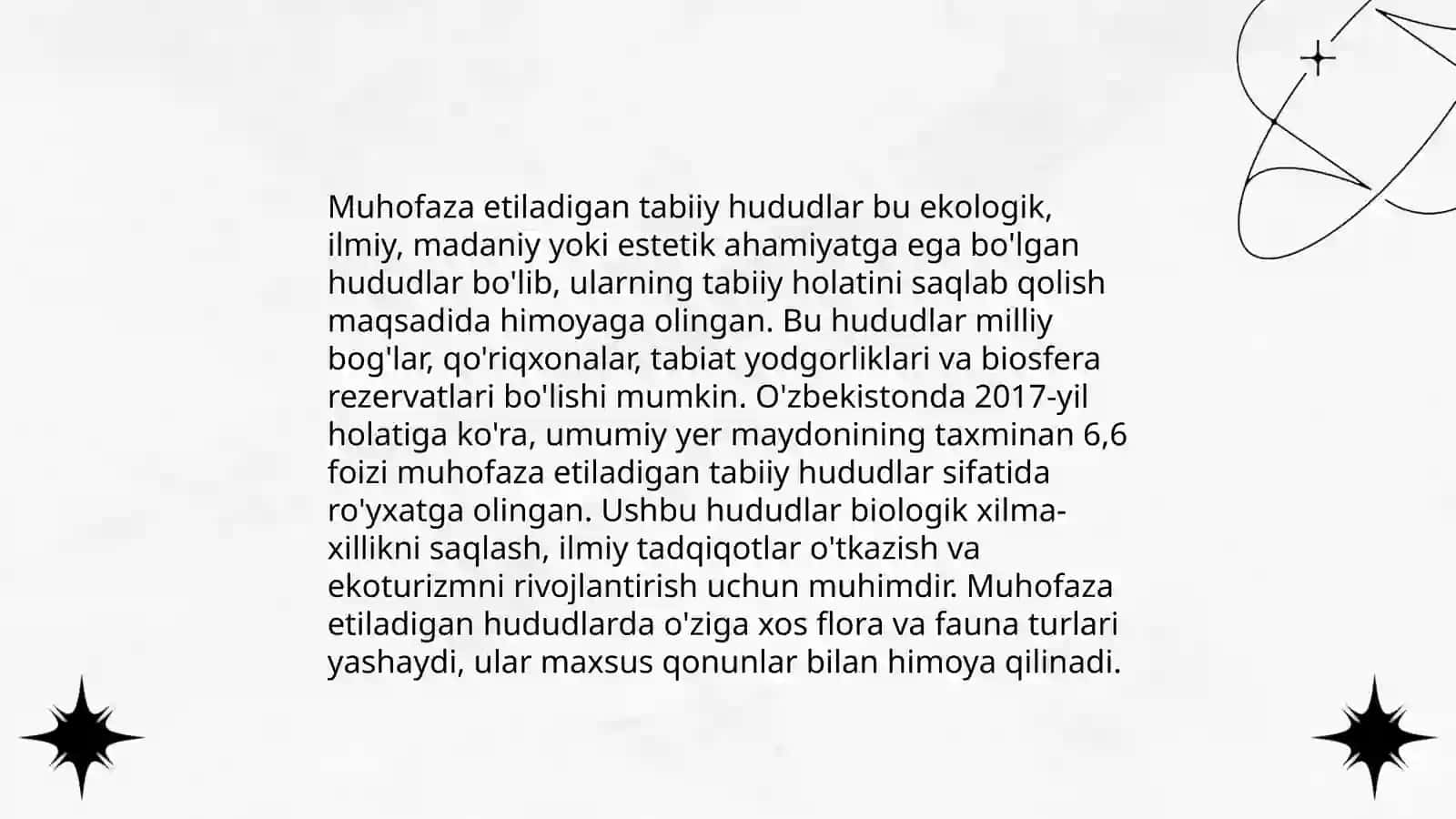 Muhofaza etiladigon tabiiy hududlarni tasniflash 3