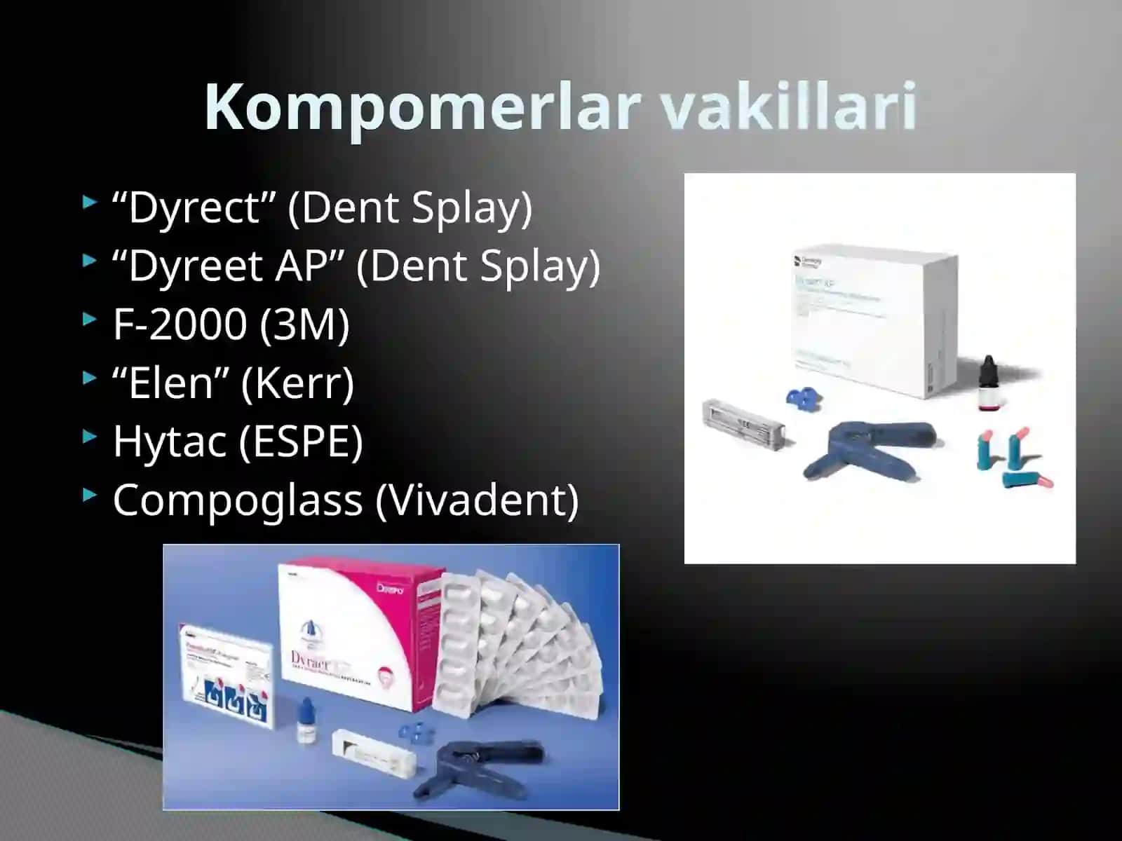Kompomer va ormoker plomba ashyolari.Tarkibi,xususiyatlari 3