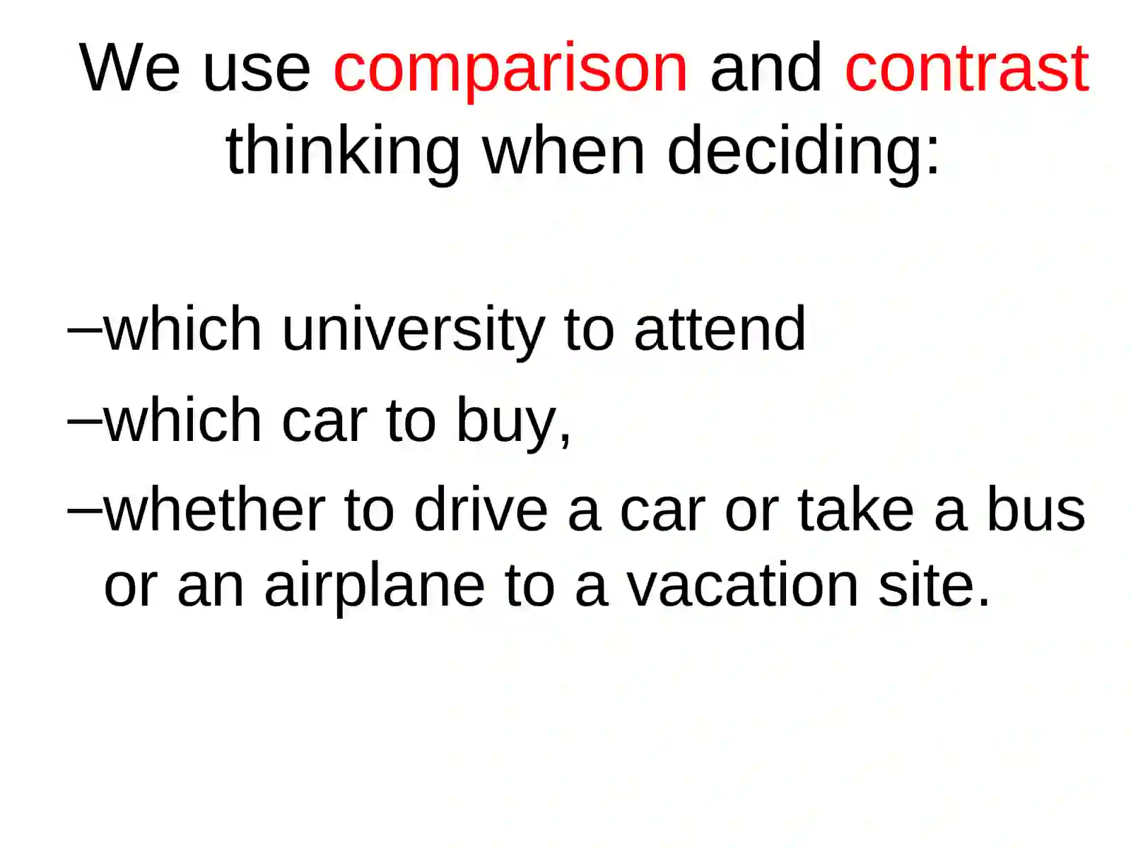 Comparison and Contrast 3