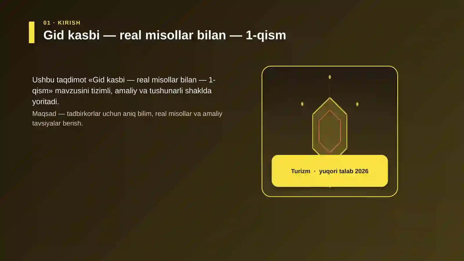 Gid kasbi — real misollar bilan — 1-qism 3