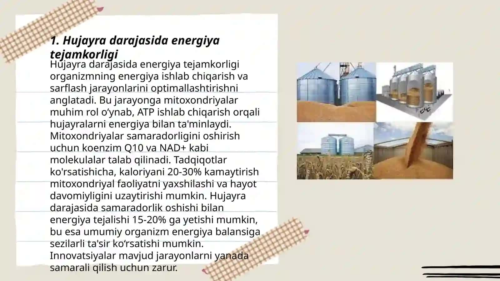 Don saqlash jarayonida donda yuzaga keladigan fiziologik jarayonlar 3