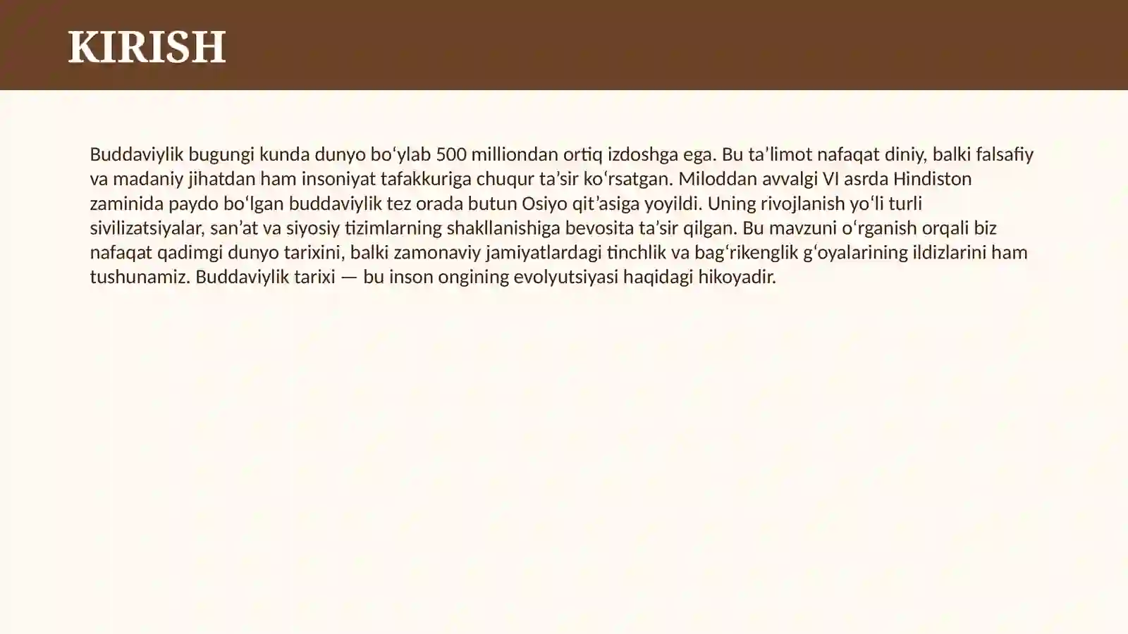 BUDDAVIYLIK TARIXI 3