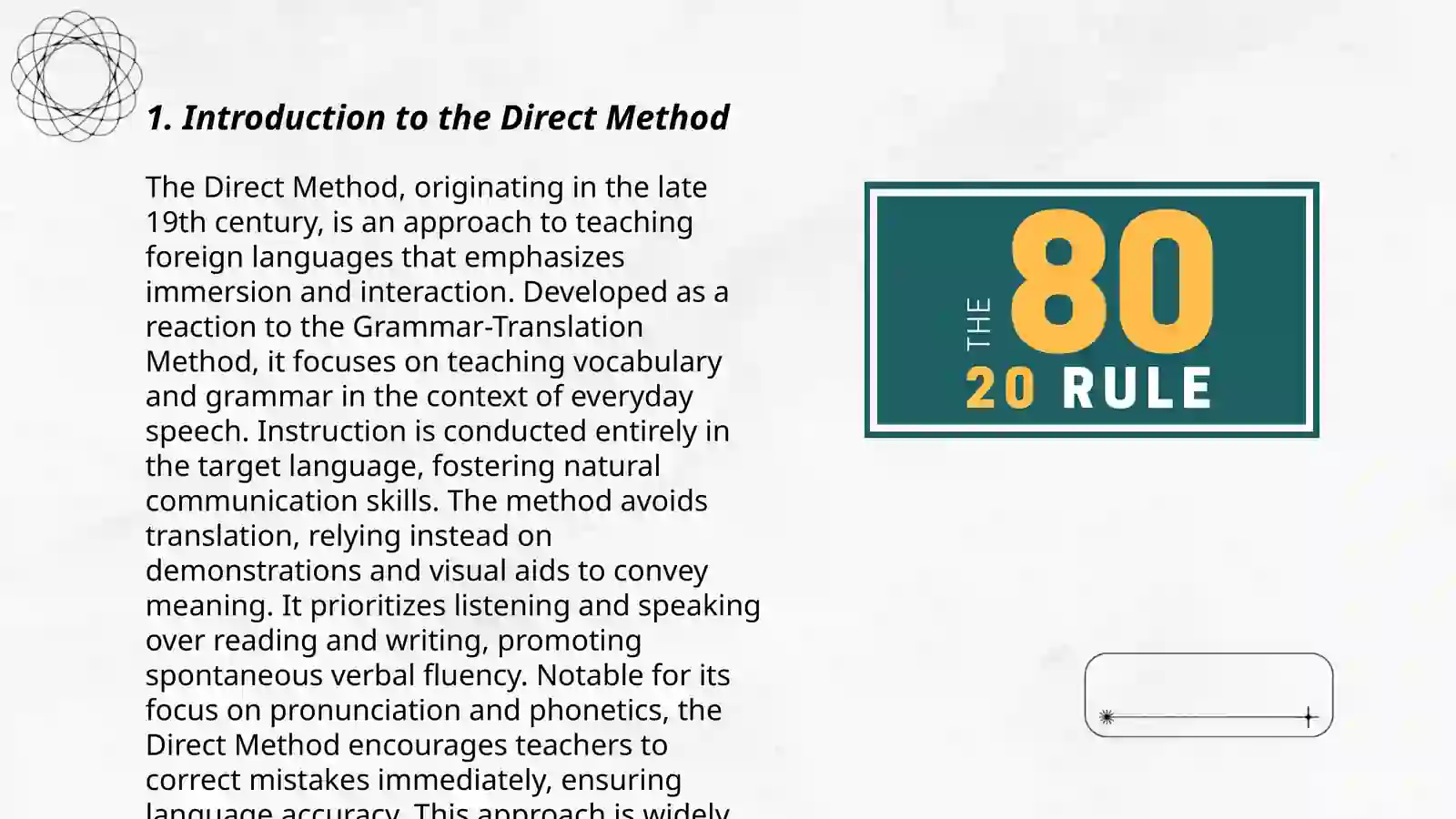 The Direct method 3