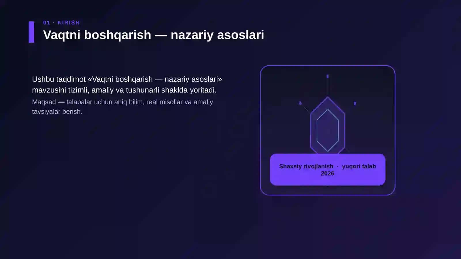 Vaqtni boshqarish — nazariy asoslari 3