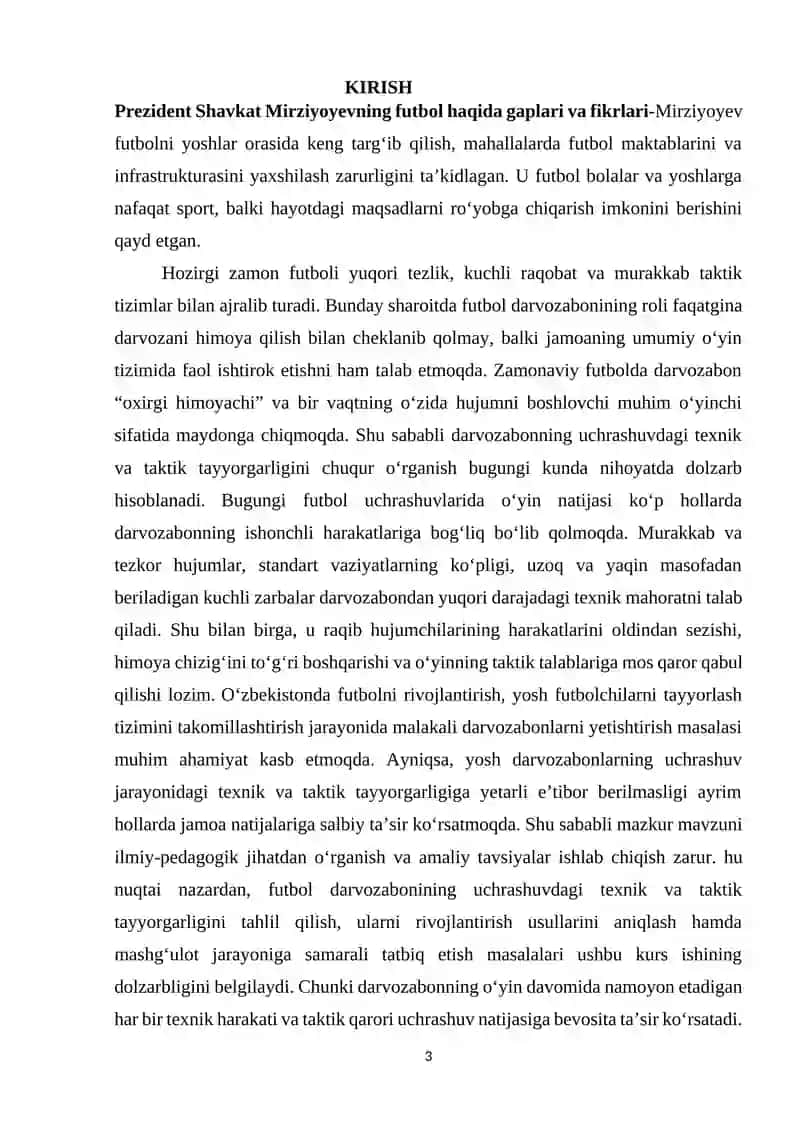 Futbol darvazobonining uchrashuvda texnik va taktik tayyorgarligi 3