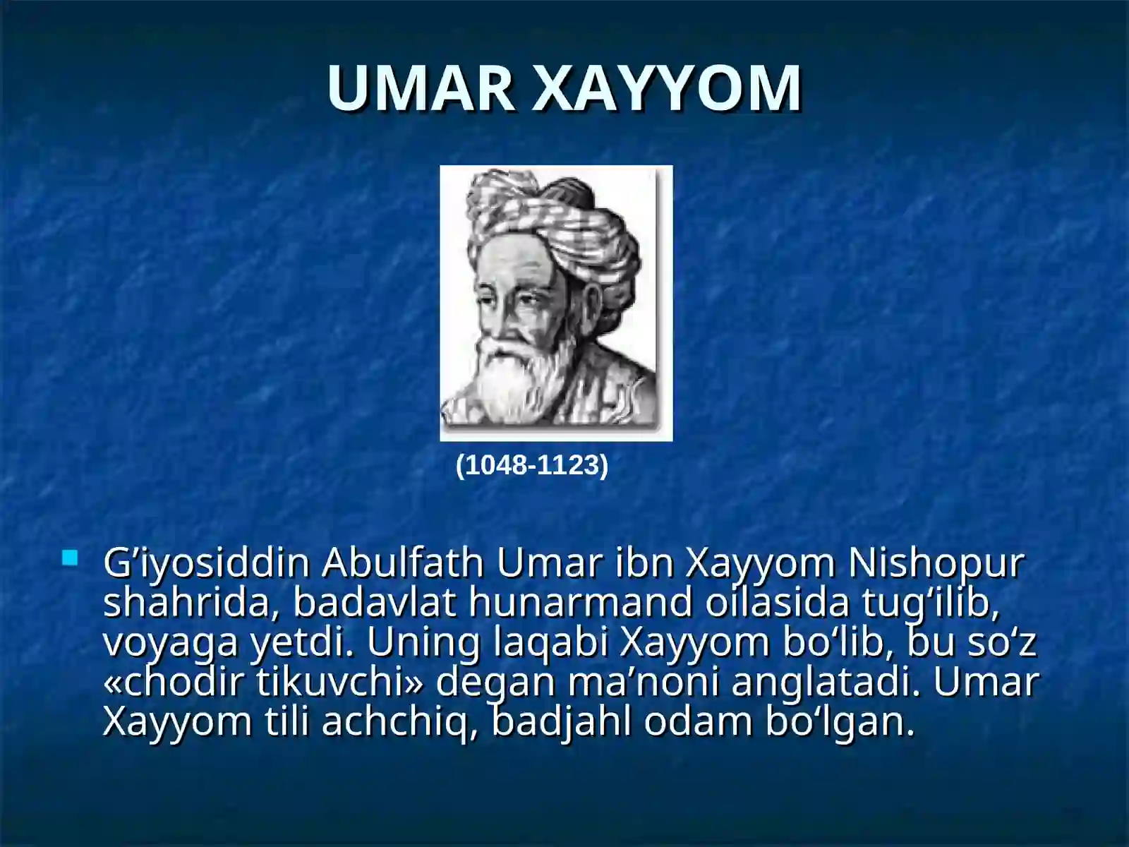 Umar Xayyomning pedagogik qarashlari 3
