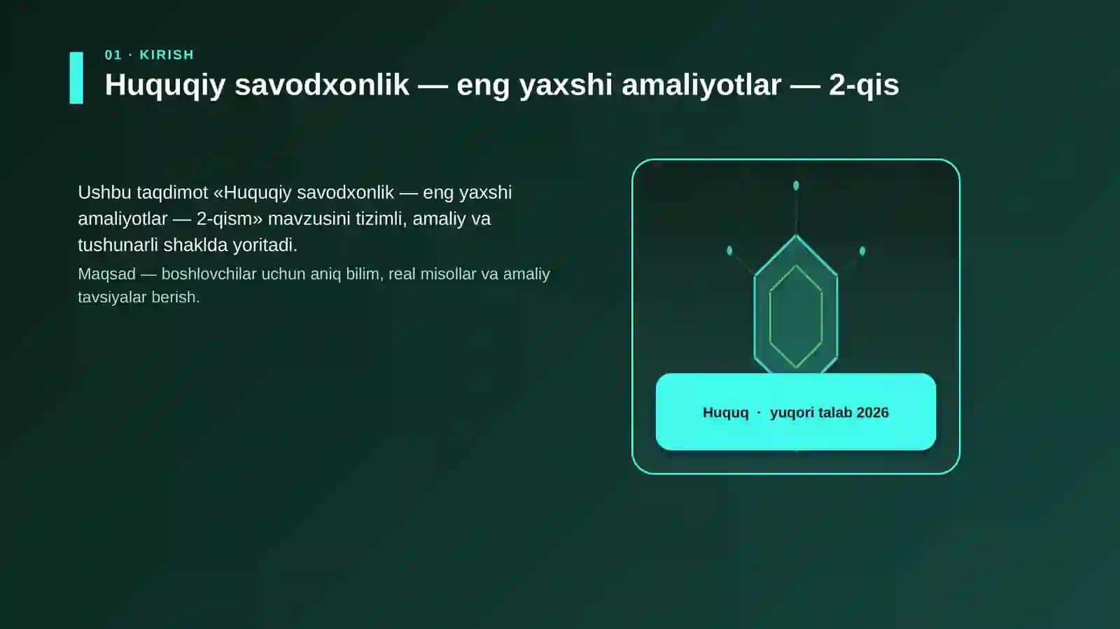 Huquqiy savodxonlik — eng yaxshi amaliyotlar — 2-qism 3