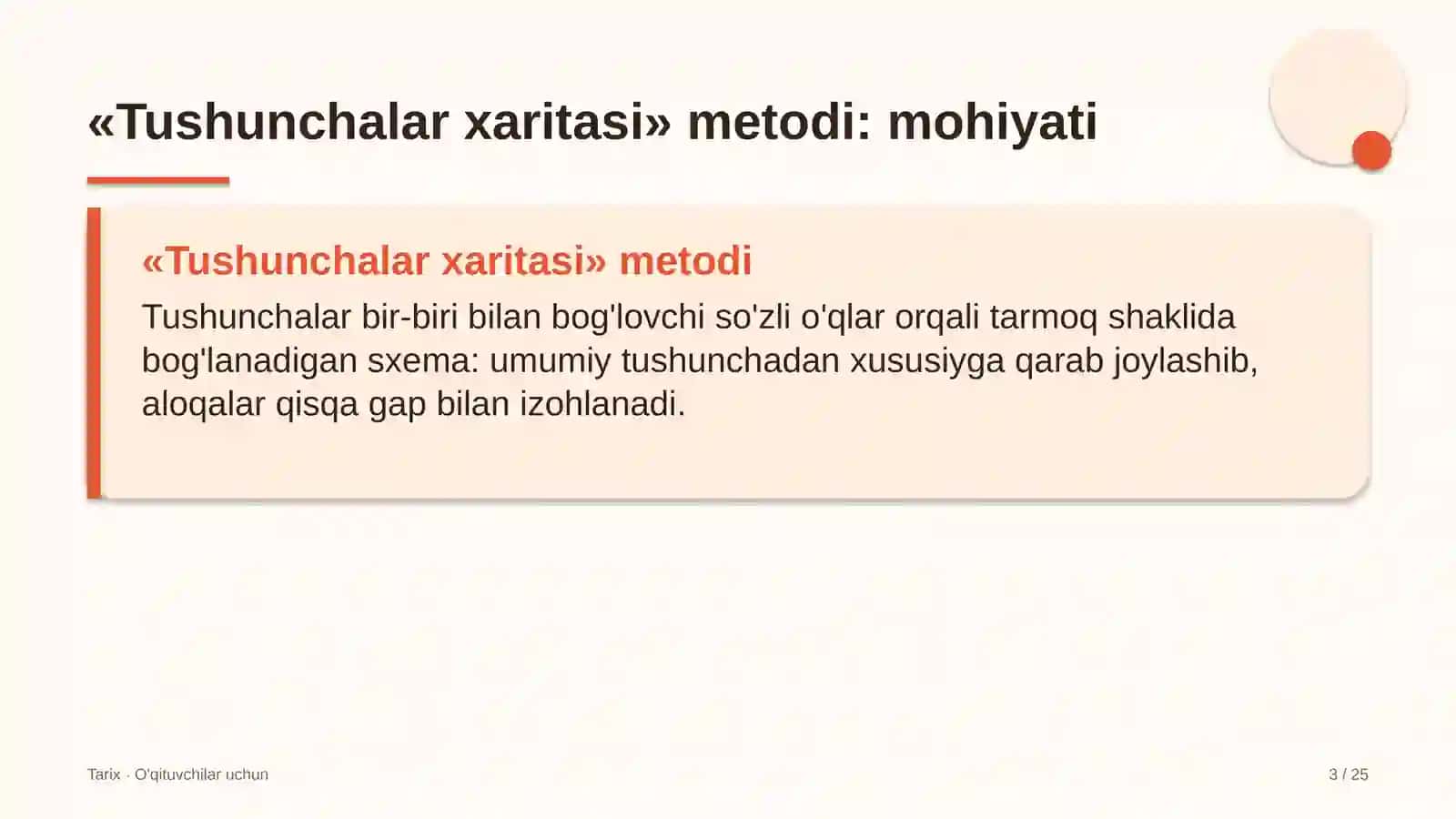 tarix darslarida tushunchalar xaritasi metodidan foydalanish 2991 3