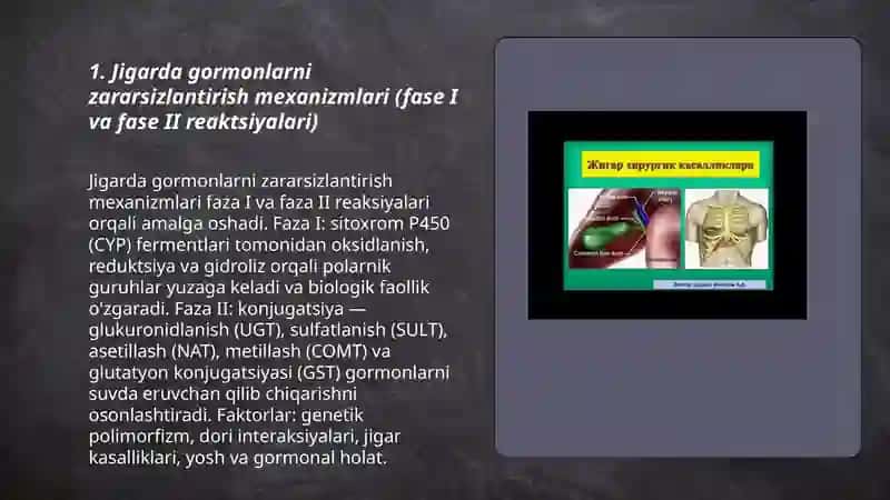 Jigarda gormonlarni zararszlantirilishi klinik ahamiyati 3