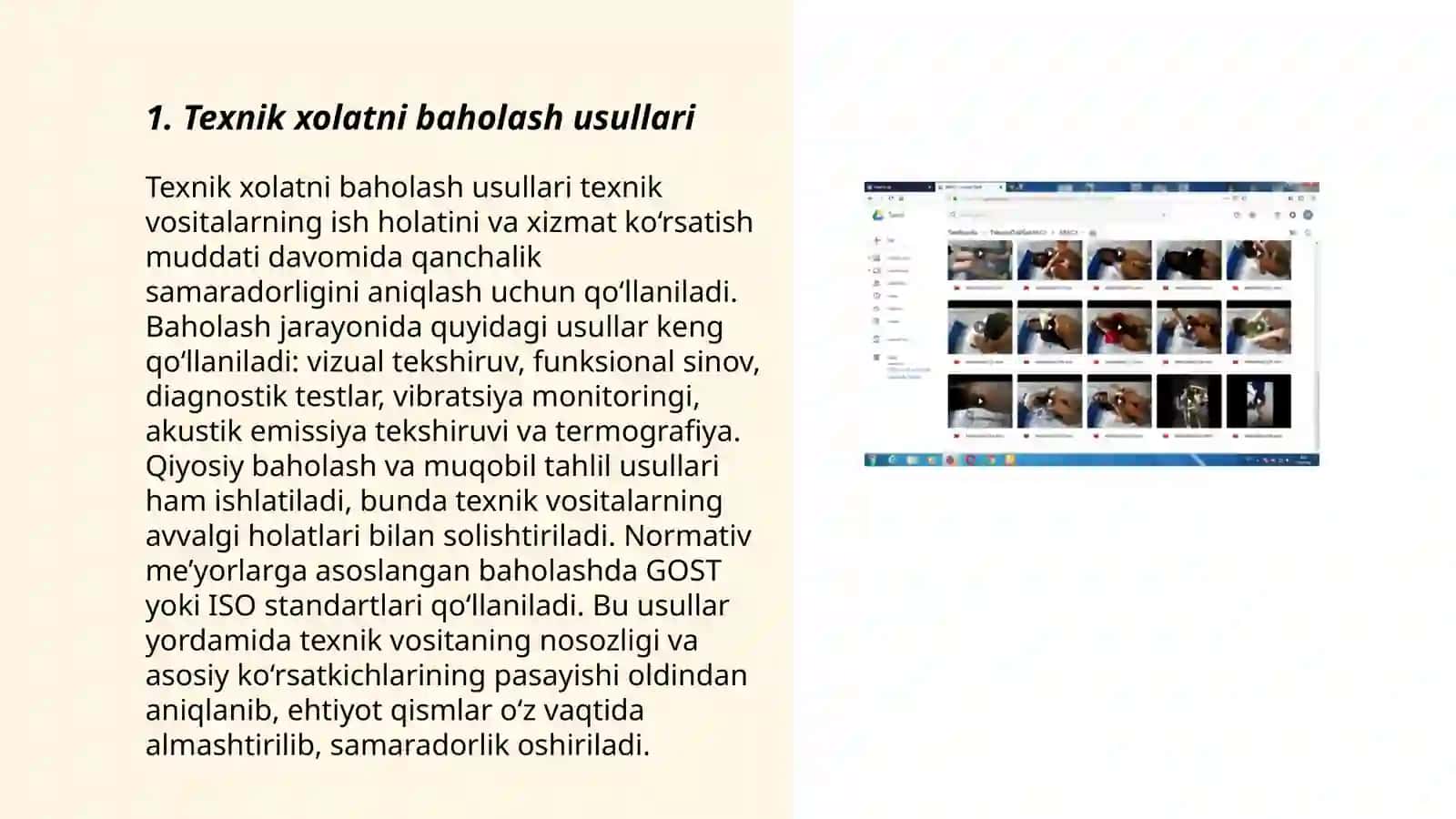Texnik xolatni ishlash davriga qarab oʻzgarishi. Avtomobilning ishonchlilik koʻrsatkichi 3