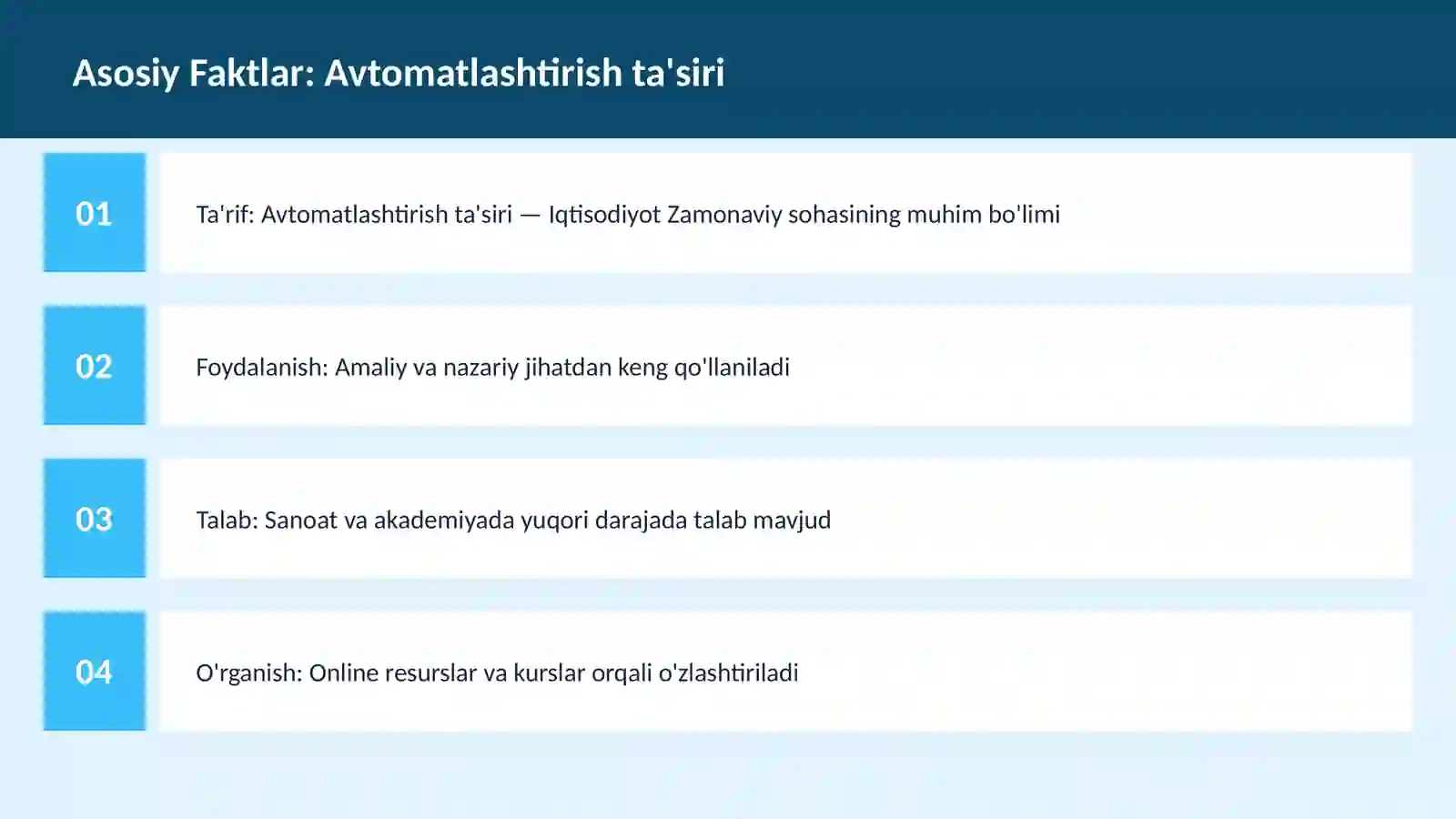Avtomatlashtirish ta'siri 3