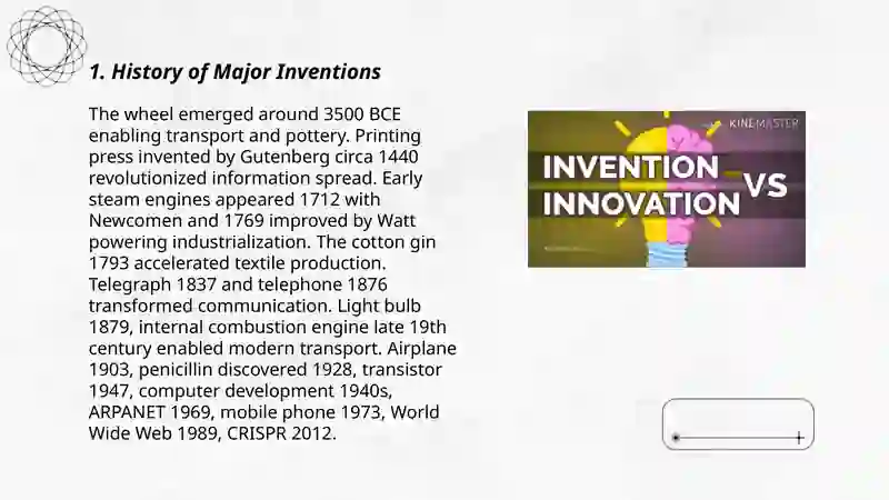 Invention and Innovation 3