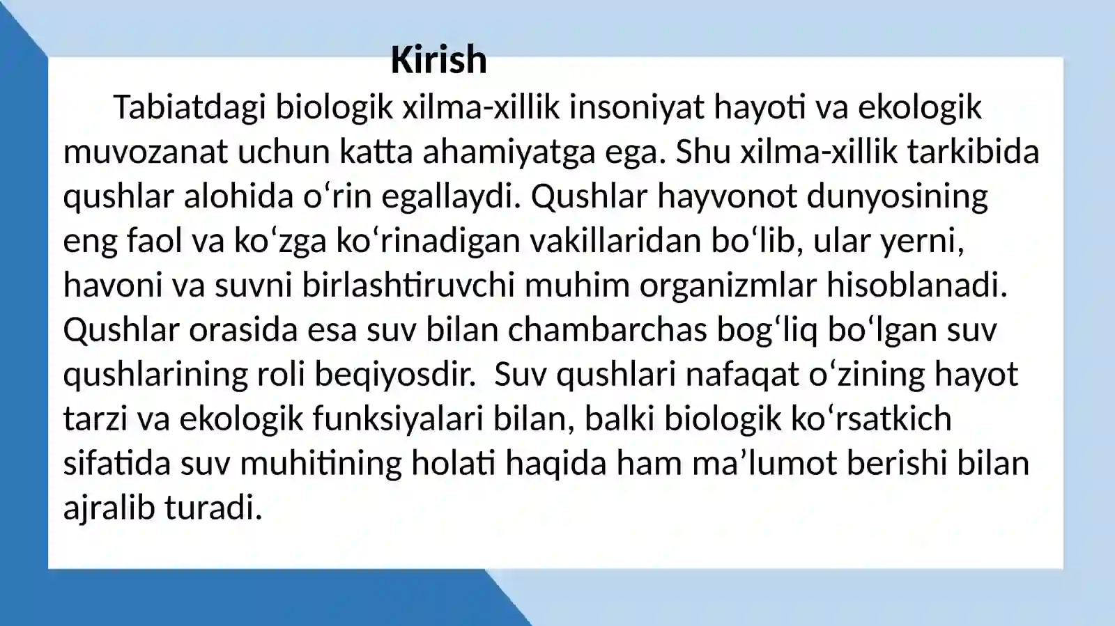 Oʻzbekistonda tarqalgan suv qushlari, ularning tuzilishi va hayot kechirishi 3