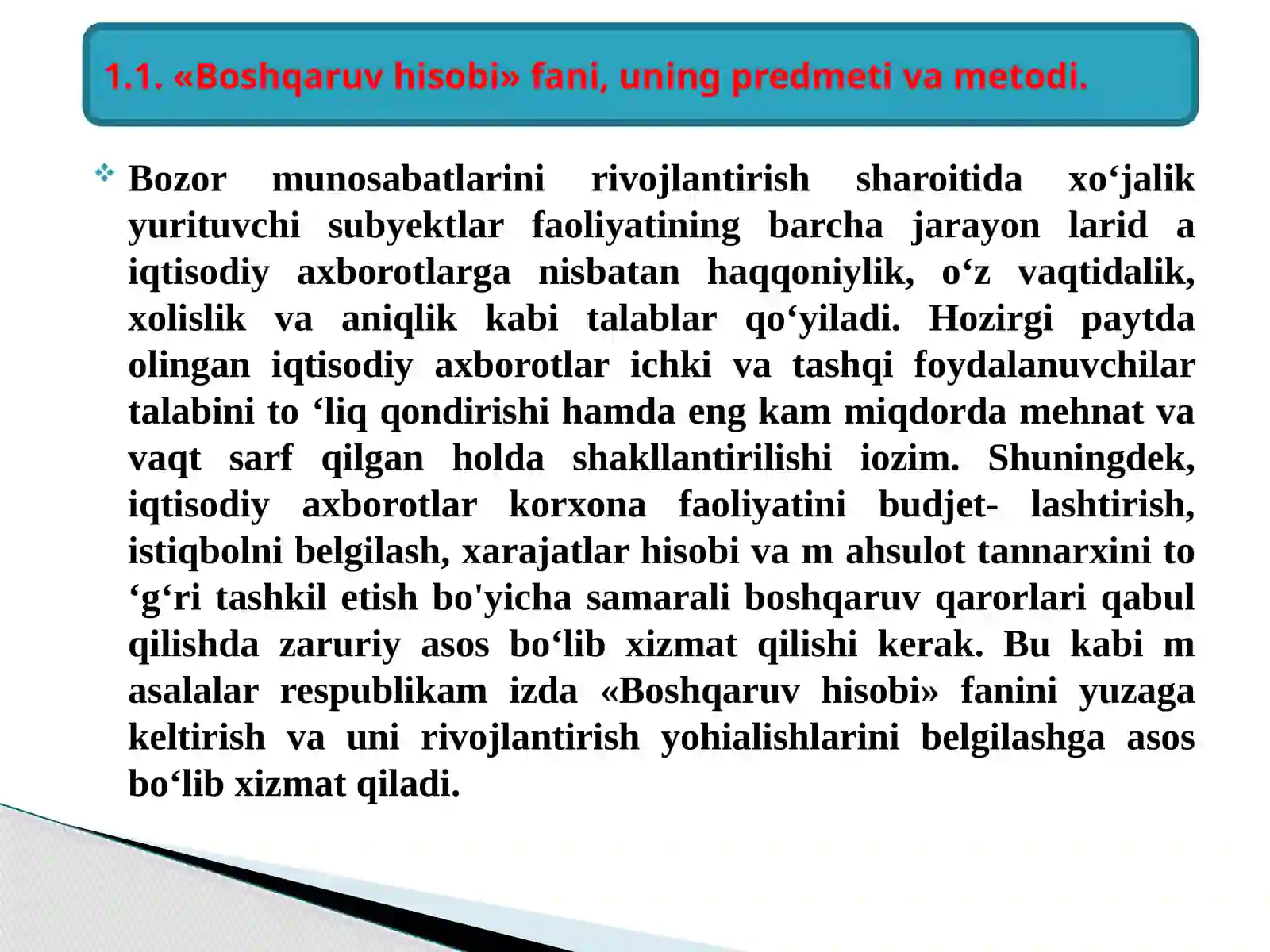 Boshqaruv hisobi 3