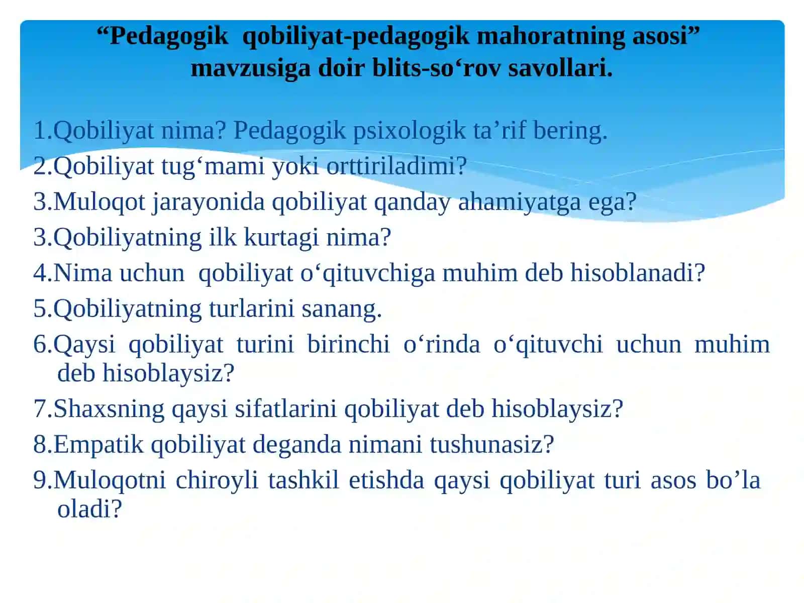 Pedagogik qobiliyat va uning turlari 3