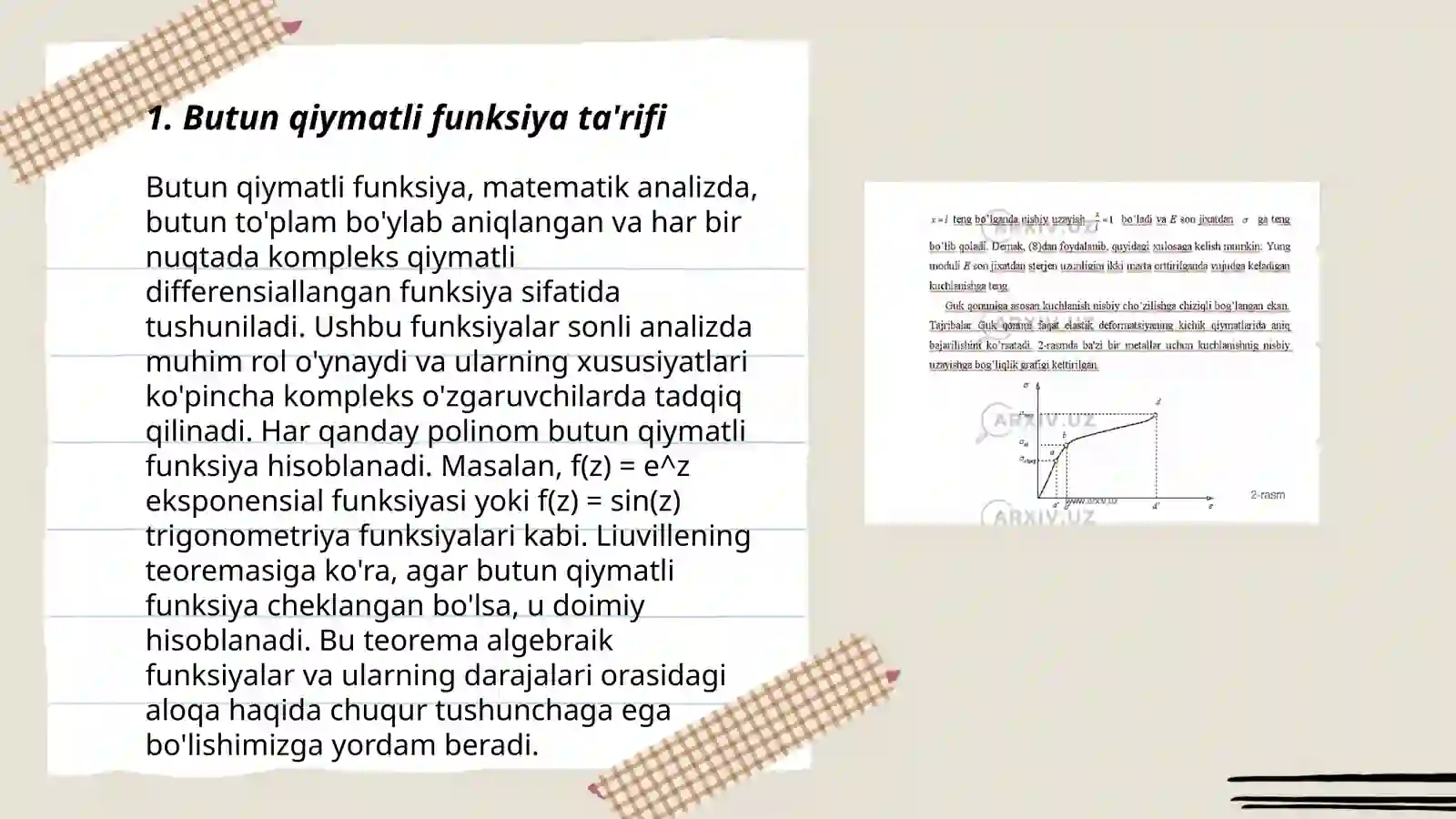 Butun qiymatli funksiyalar 3