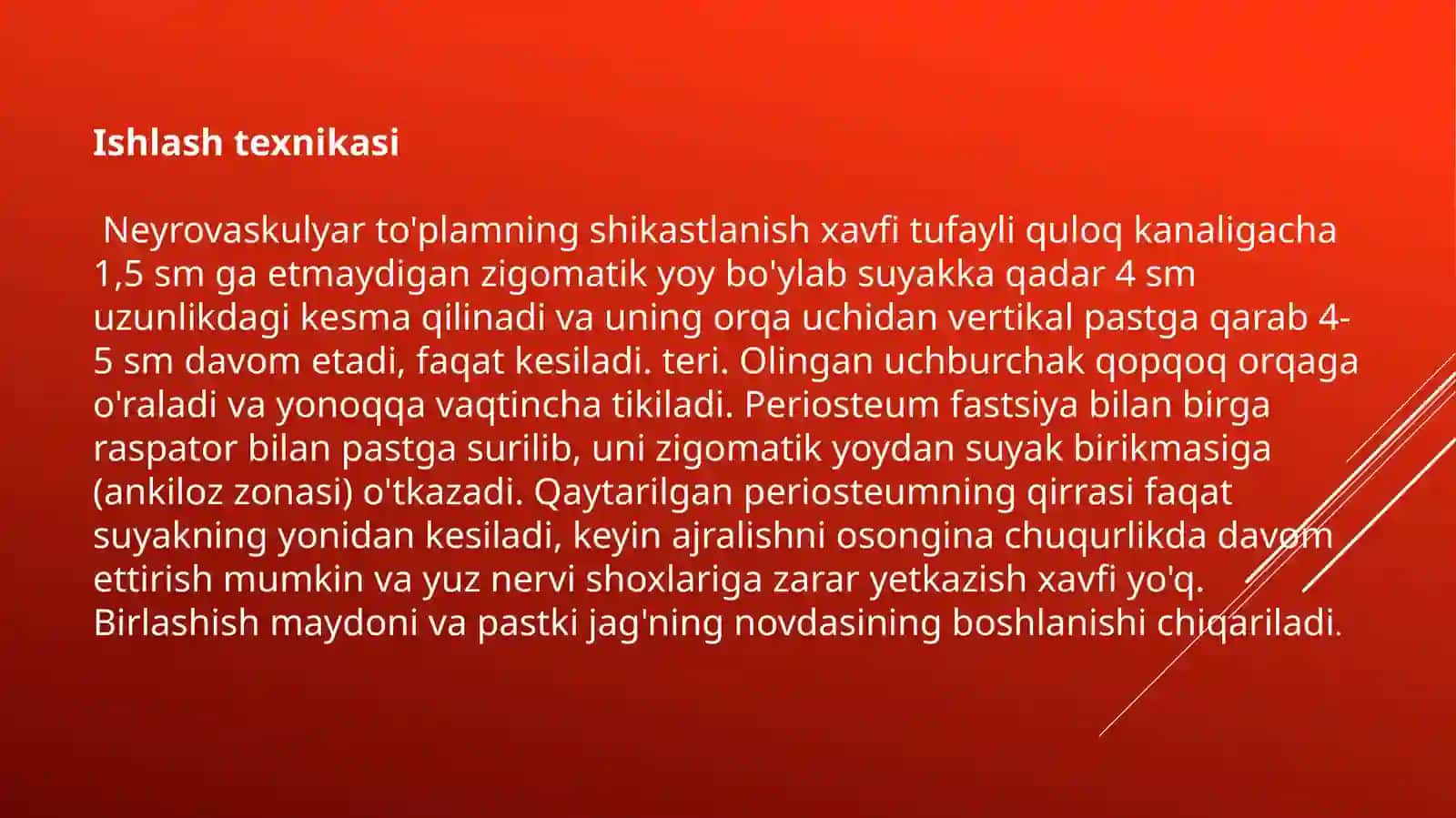 Pastki jag’ suyagi shoxini A.E.Rauer bo’yicha qiyshiq osteotomiyasi 3