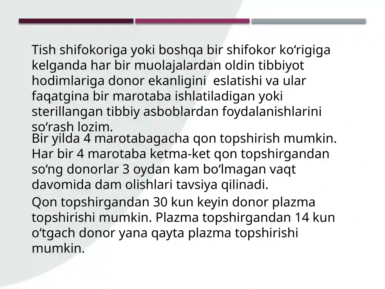 DONORLIK VA SALOMATLIK 3