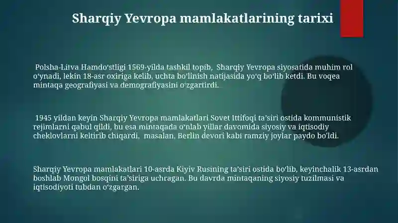 Sharqiy Yevropa davlatlari 3