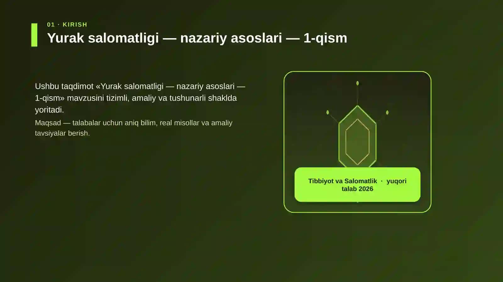 Yurak salomatligi — nazariy asoslari — 1-qism 3