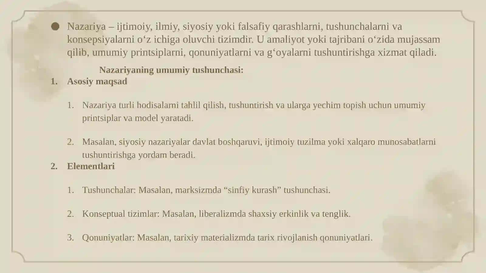 Siyosat nazariyalari 3
