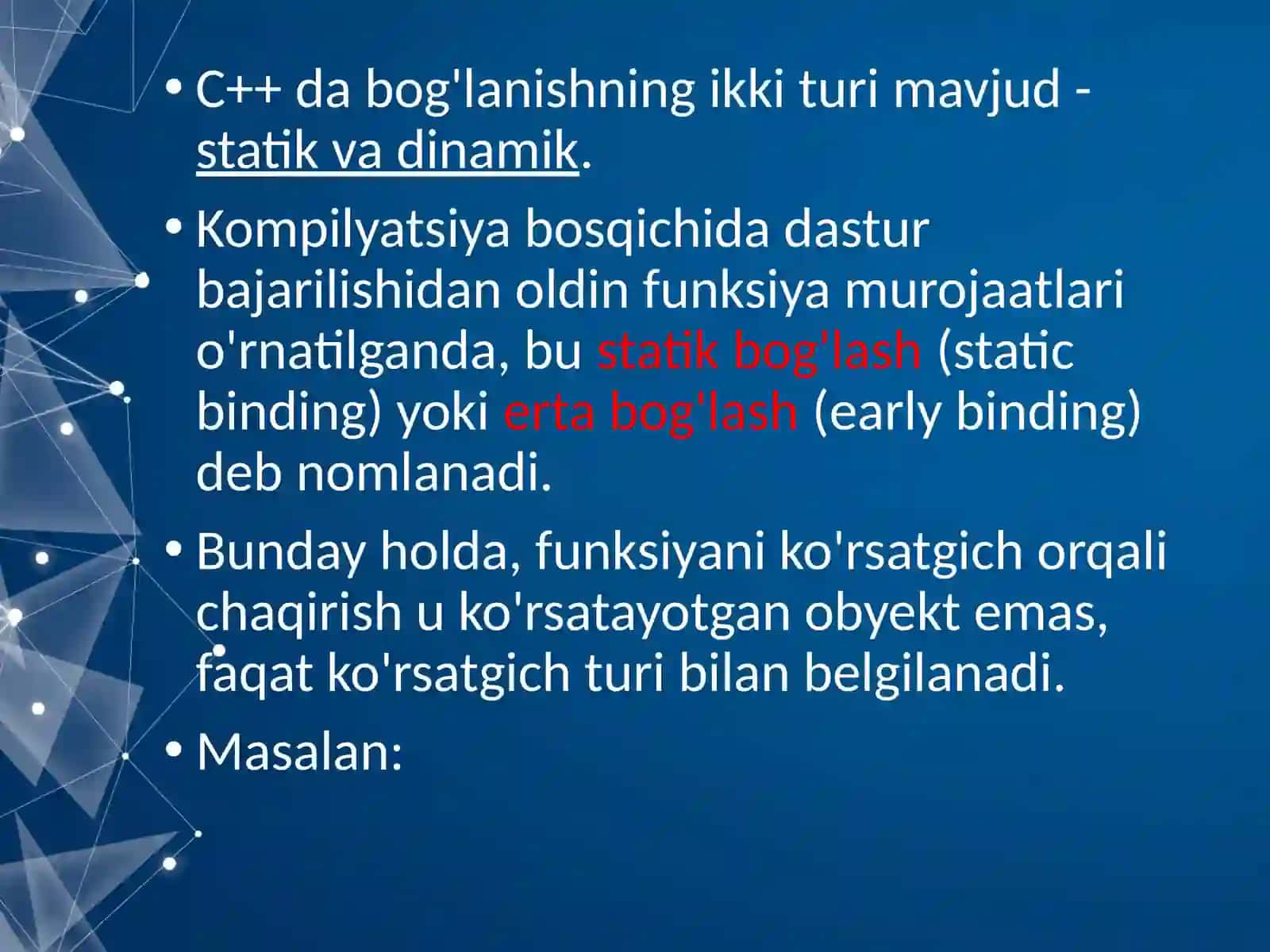 C++ sinfining virtual usullari 3