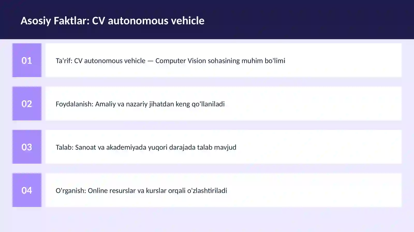 CV autonomous vehicle 3