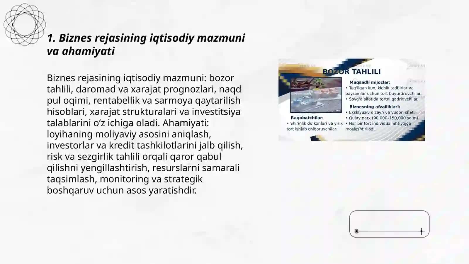 Biznes rejeniń ekonomikalıq mazmunı hám áhmiyeti 3