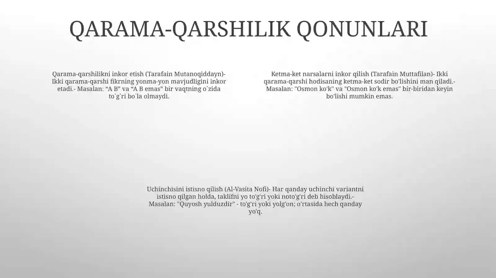 Forman Mantiq Yoki Tugri Taffakur Qonunlari 3