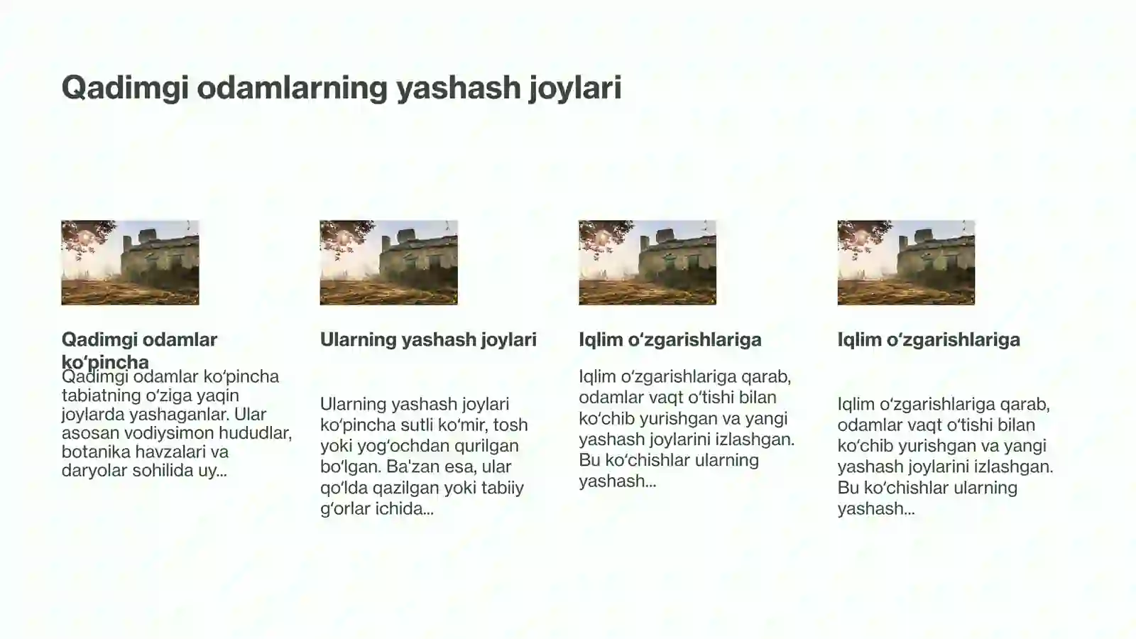 Qadimgi odamlarning yashash tarzi 3