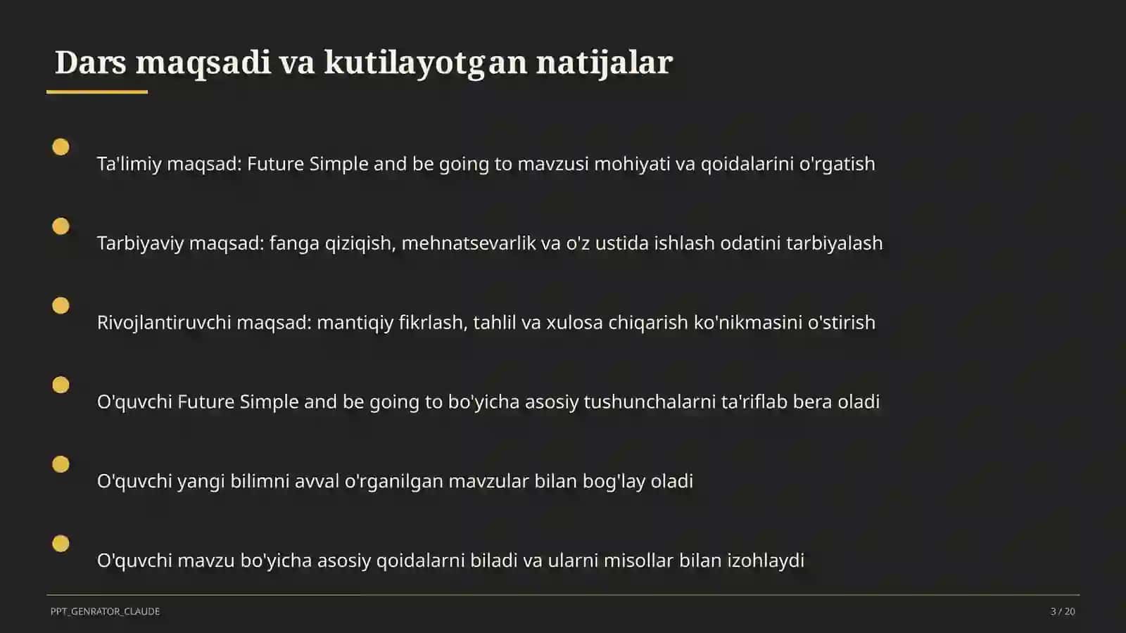 Future Simple and be going to (7-sinf) 3