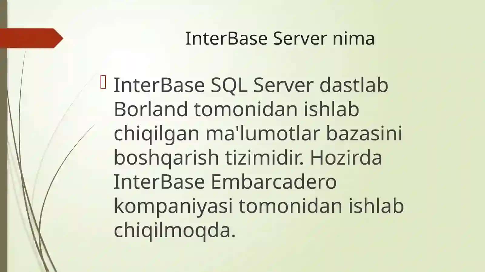 InterBaseda ma’lumotlar bazasini yaratish 3